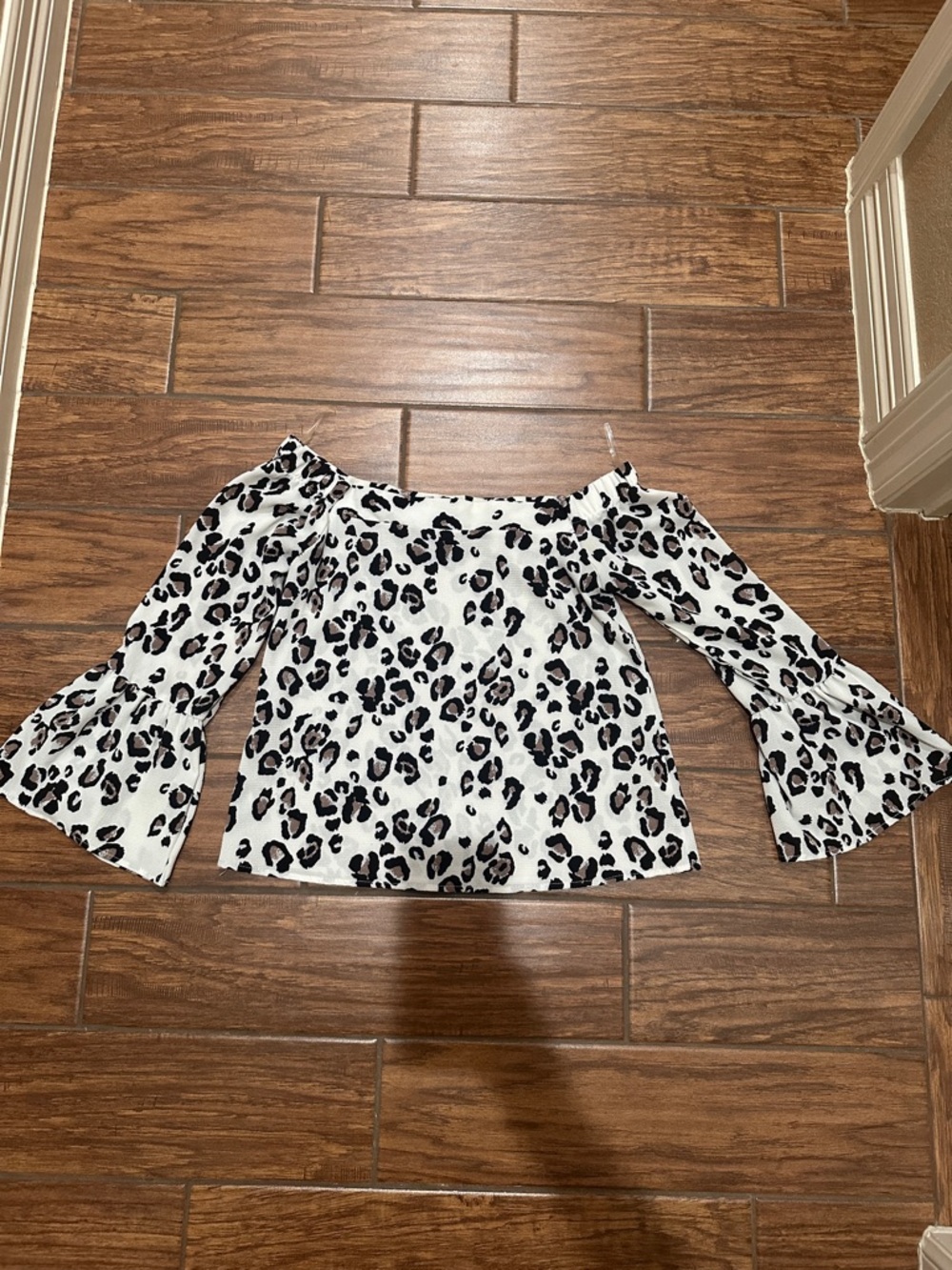 Cheetah print off the shoulder top size medium
